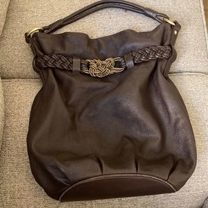 Aqua Madonna Leather Hobo Bag